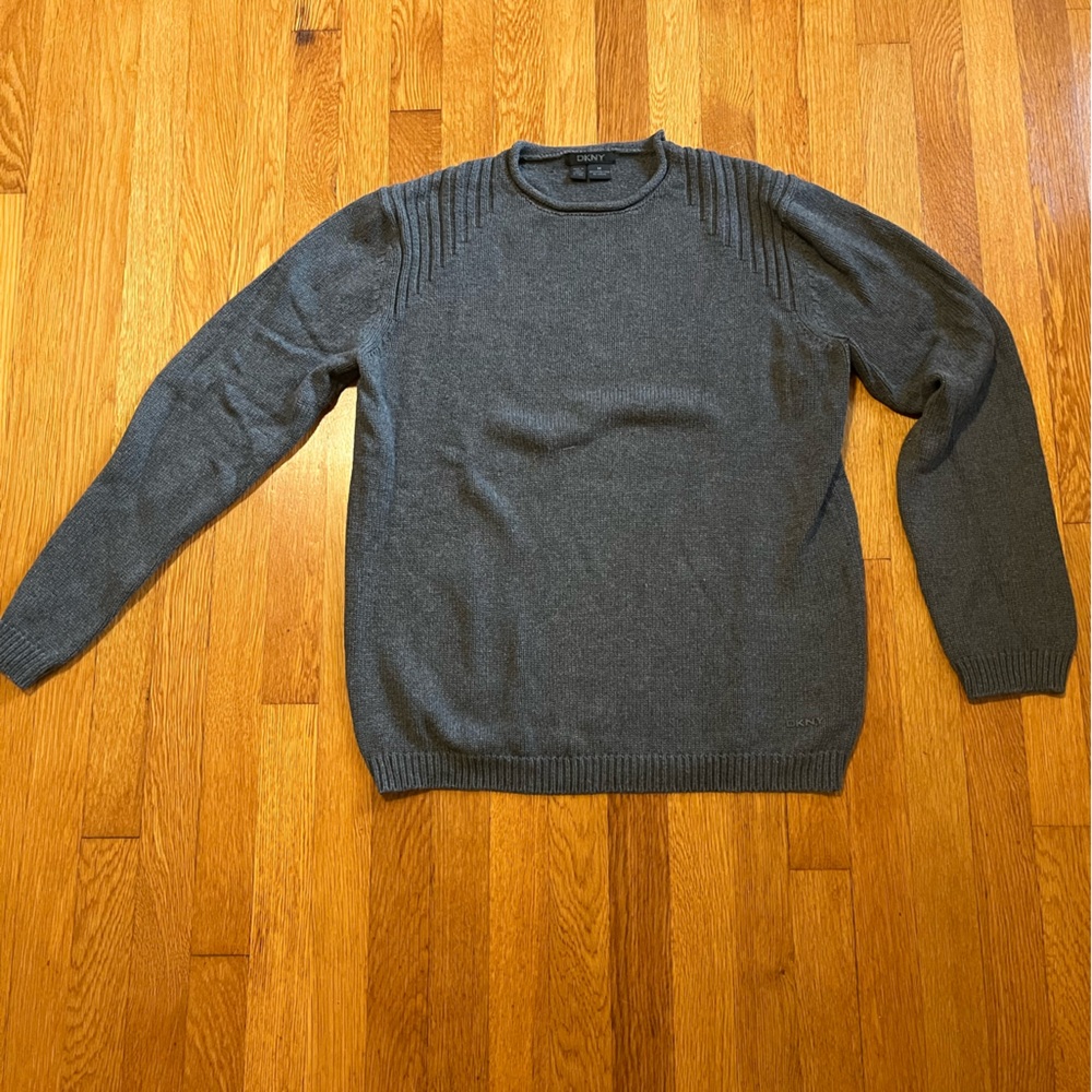 Vintage DKNY Grey 100% Cotton sweater size M